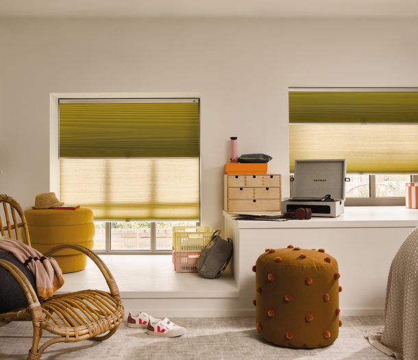 duettes in pasteltinten woonkamer