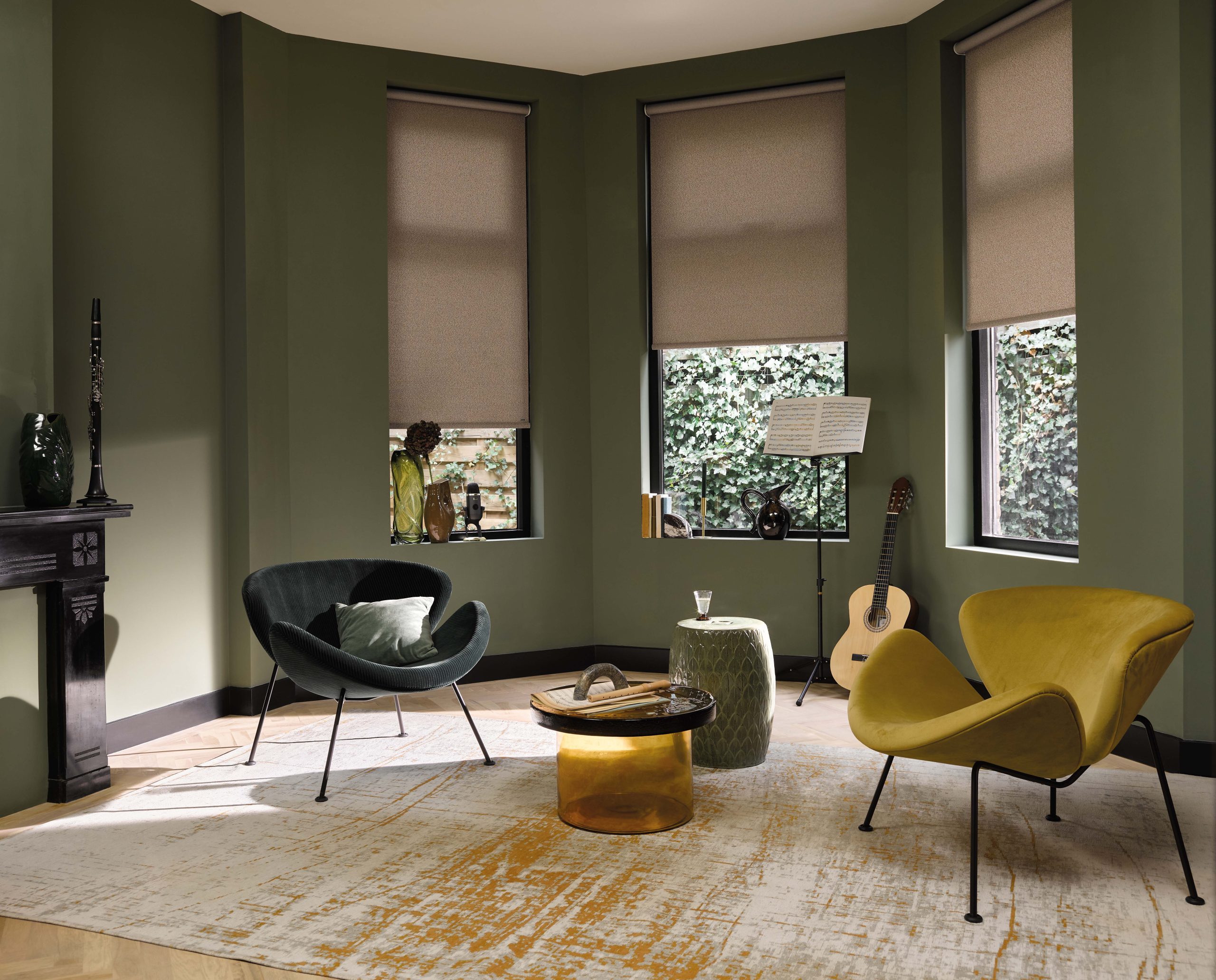 Luxaflex rolgordijnen op maat beige