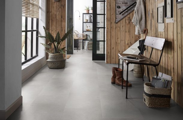 PVC-vloer grijs tegels CotapSarino grey