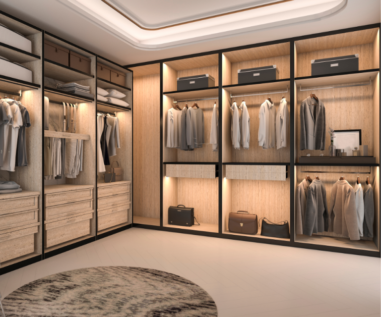 Inloopkast op maat – verlicht – schuifdeuren (1)