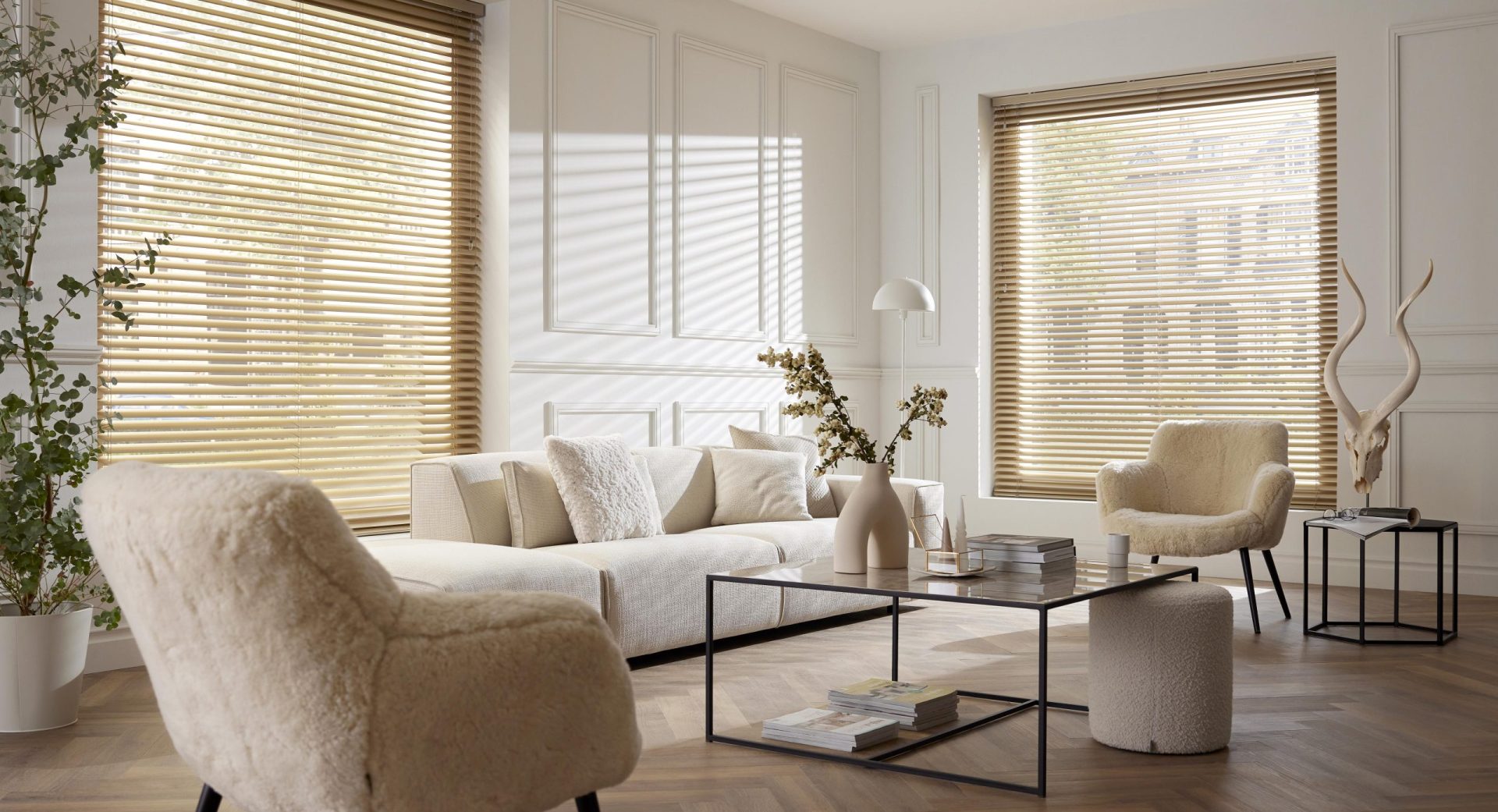 Horizontale jaloezieen - Sunway - bruin - woonkamer - liggend