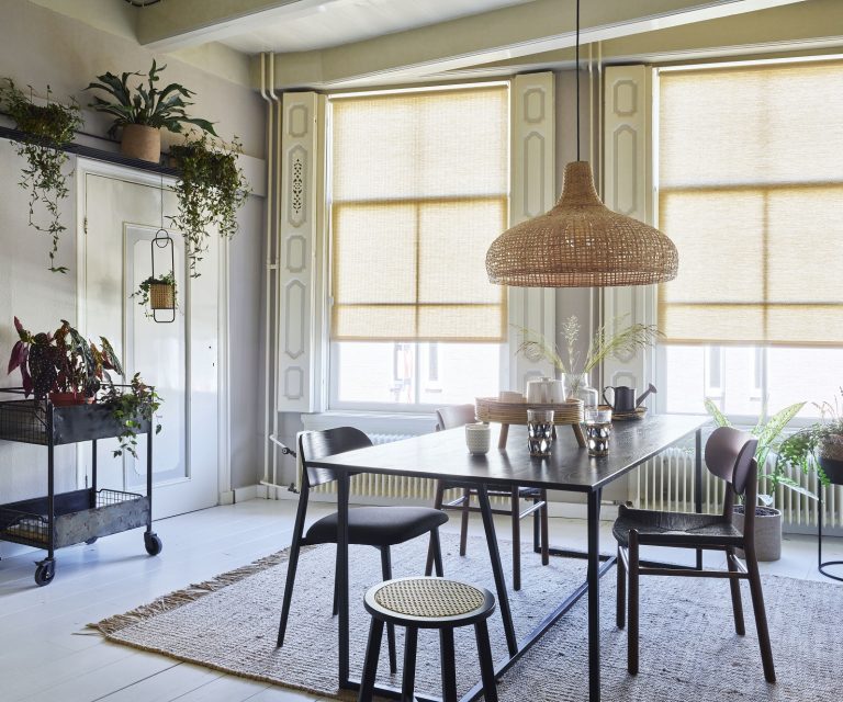 Rolgordijn – bece – geel – eetkamer – liggend – LR