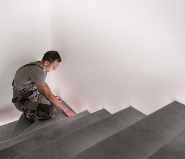 Traprenovatie Betonlook bij De Woonspecialist