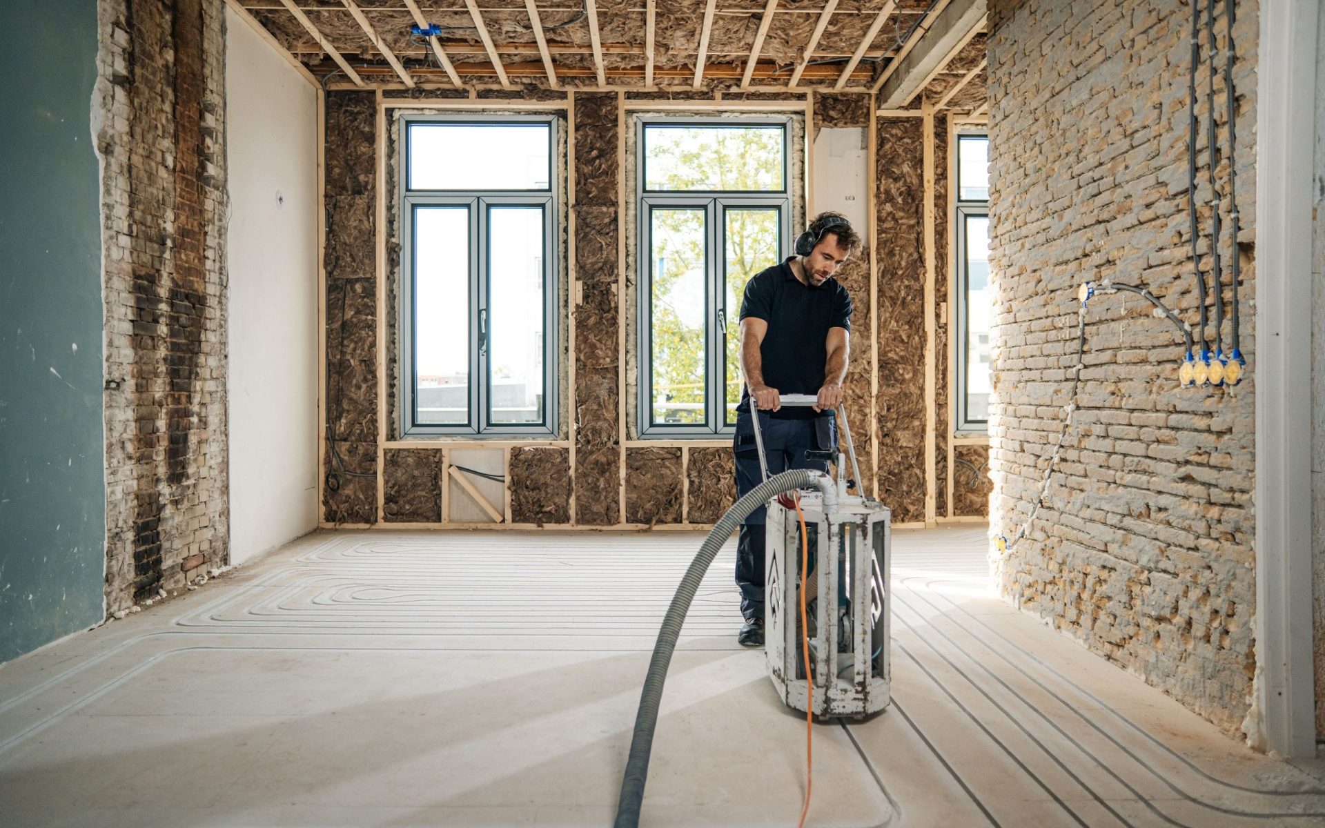 Ingefreesde vloerverwarming