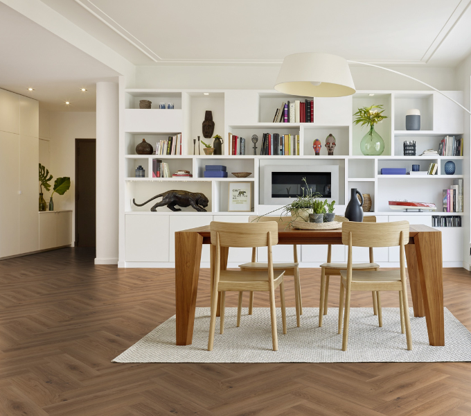 PVC-vloer visgraat Hagen brown