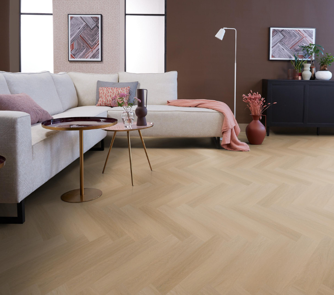 PVC-vloer visgraat Noordbroek natural oak