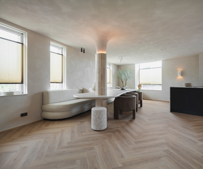 PVC-vloer in visgraat Therdex