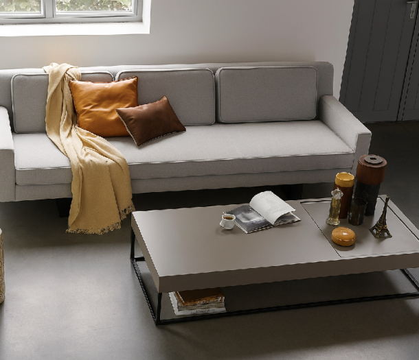 Karpet Desso Patterns - voorbeeld woonkamer zonder vloerkleed