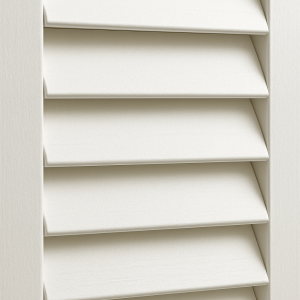 Detailfoto van witte shutters Detailfoto van witte shutters