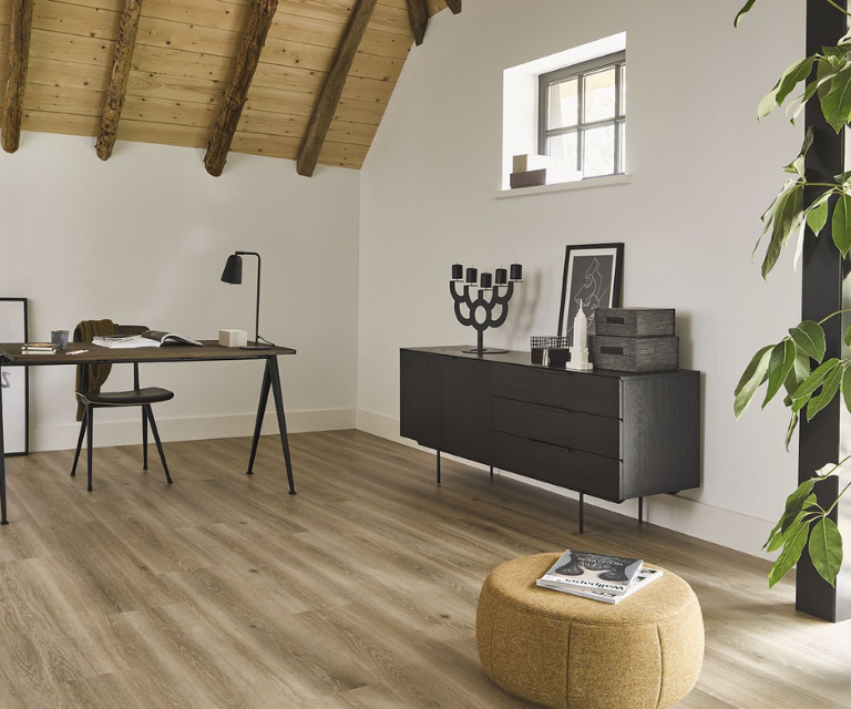 Westhoeve smoke pvc vloer plank in de woonkamer