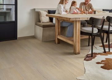Lichte eiken look pvc-vloer in de keuken
