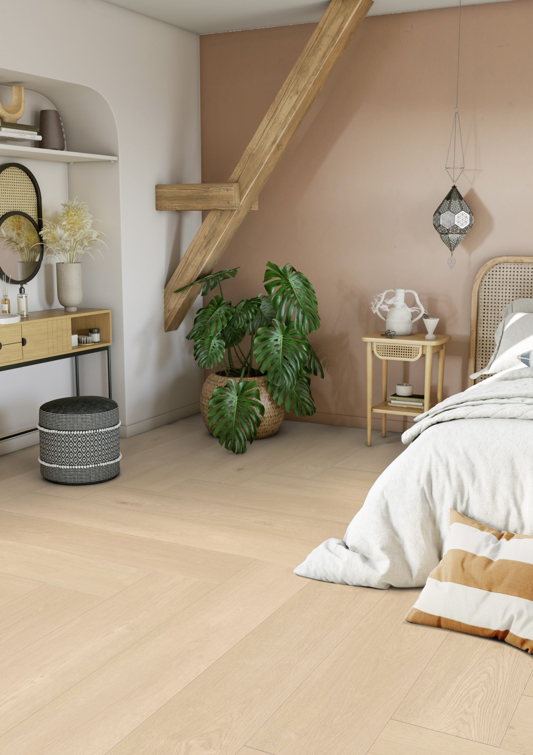 Flier naturel visgraat