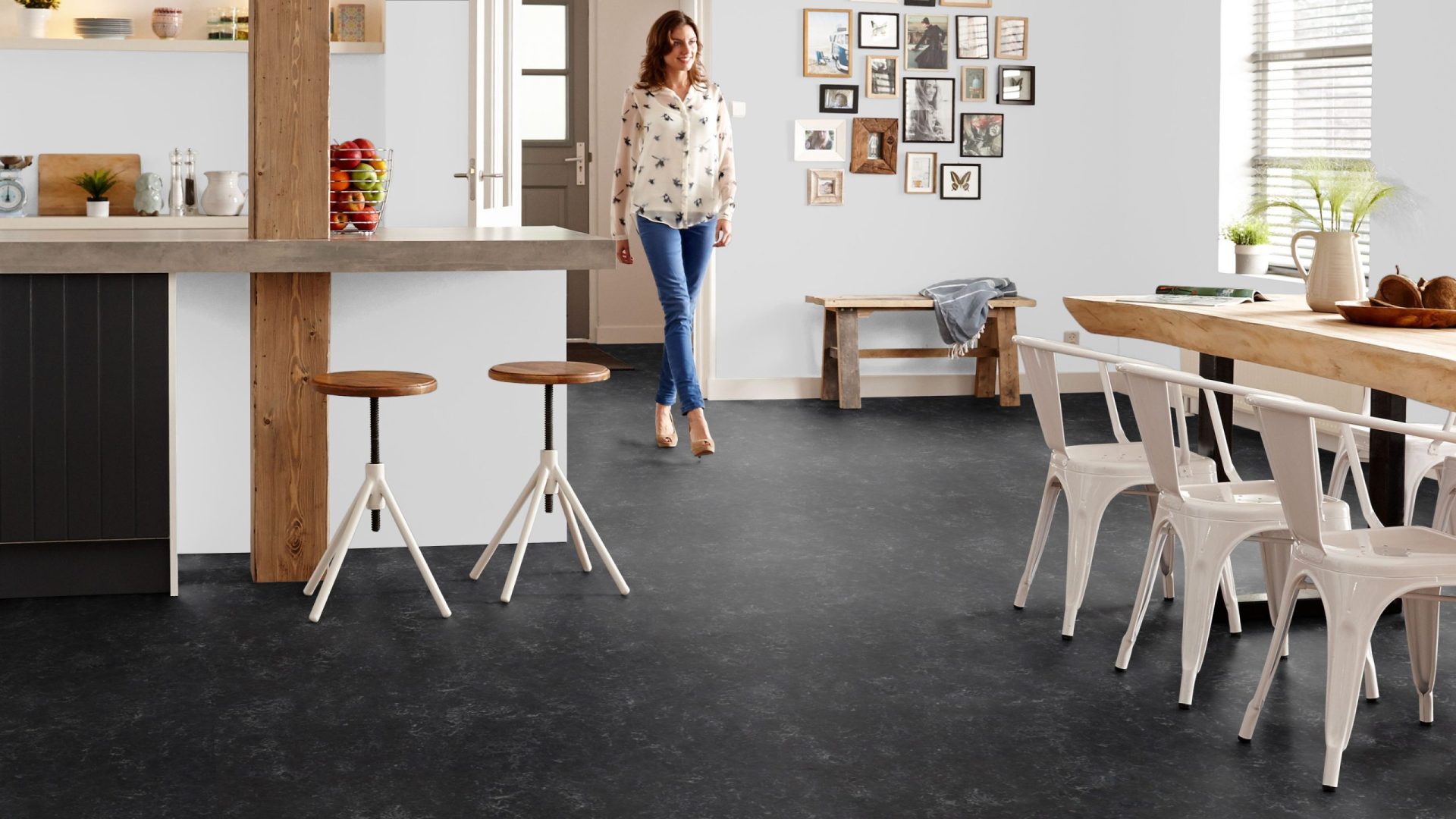 Marmoleum vloer Fresco Black