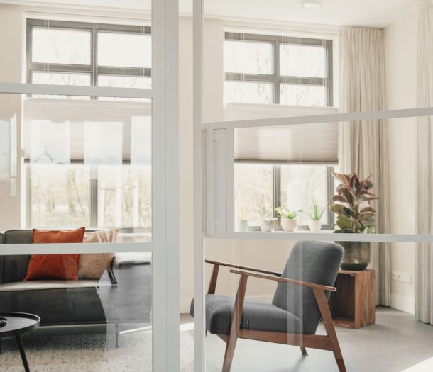 Metal Doors scharnierdeur met vast element (wit, type MEATL500)