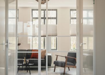 Metal Doors scharnierdeur met vast element (wit, type MEATL500)