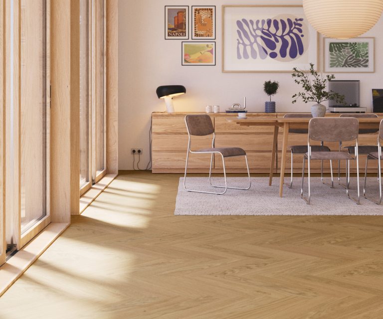 Herringbone Select Stockholm Natural - 348211 - sfeerfoto visgraatvloer