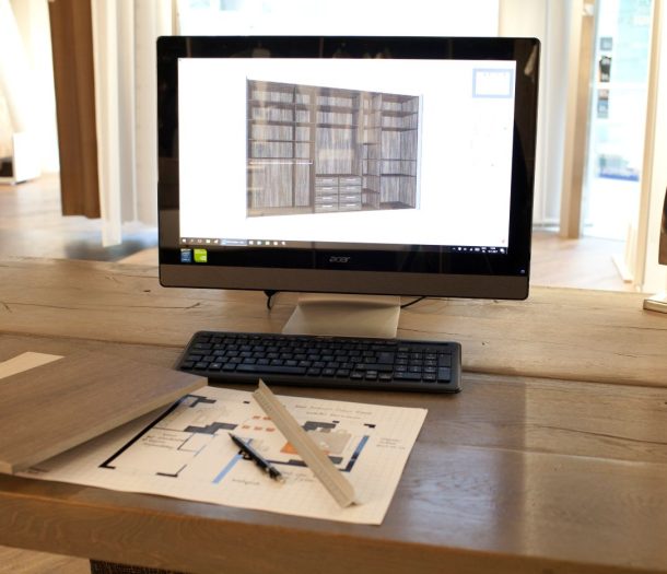Kast op maat ontwerp op PC