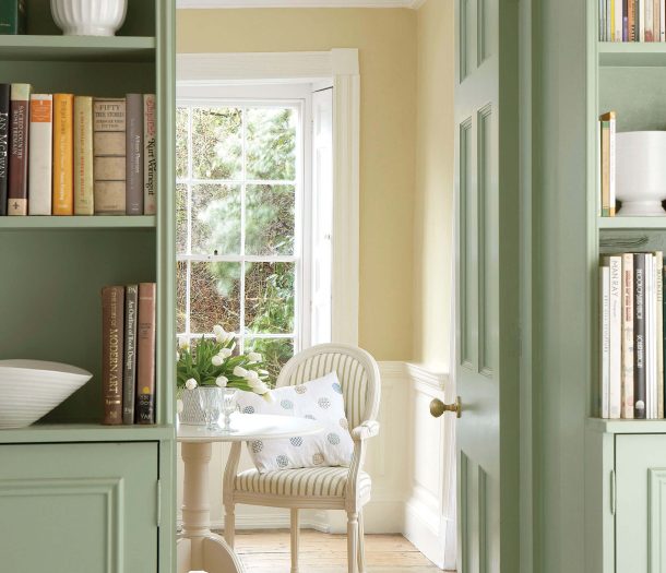 Little Greene in kleuren White Lead Family and Pea Green